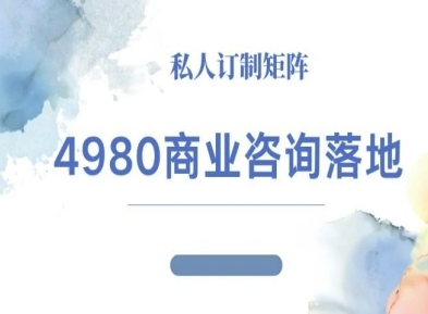 4980商业咨询师落地课程-ip运营高客单教程-来福网创