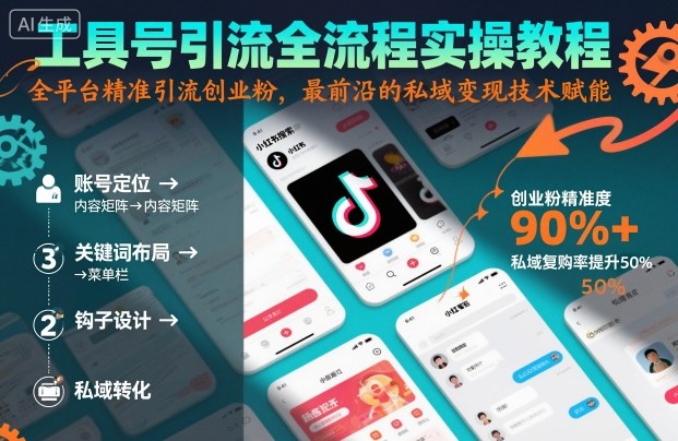 工具号引流全流程保姆级实操教程，全平台精准引流创业粉，最前沿的私域变现技术赋能-来福网创