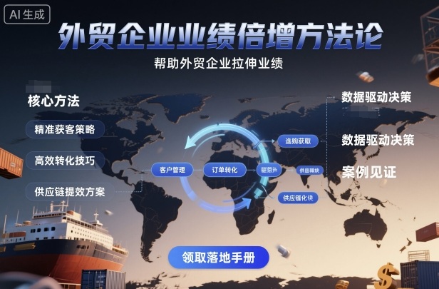 外贸企业业绩倍增方法论，帮助外贸企业拉伸业绩-来福网创