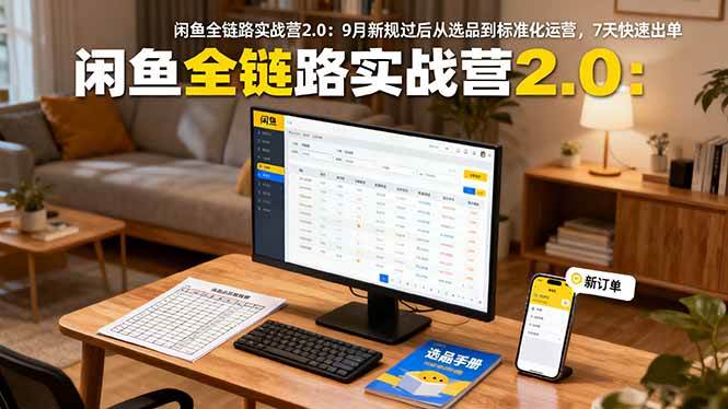 （16263期）闲鱼全链路实战营2.0：9月新规过后从选品到标准化运营，7天快速出单-来福网创