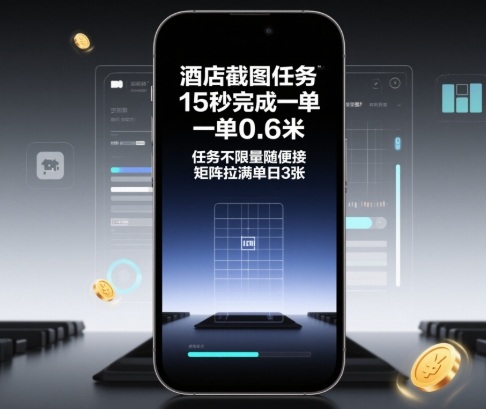 酒店截图任务，15秒完成一单，一单0.6米，任务不限量随便接，矩阵拉满单日3张【揭秘】-来福网创