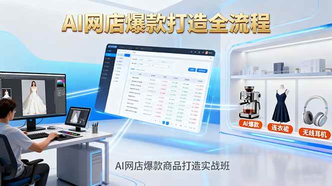 （16326期）AI网店爆款商品打造实战班：AI技术实现商品图智能处理，快速搭建AI网店-来福网创