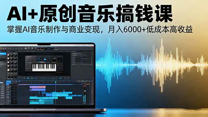 （16324期）AI+原创音乐搞钱课：掌握AI音乐制作与商业变现，月入6000+低成本高收益-来福网创