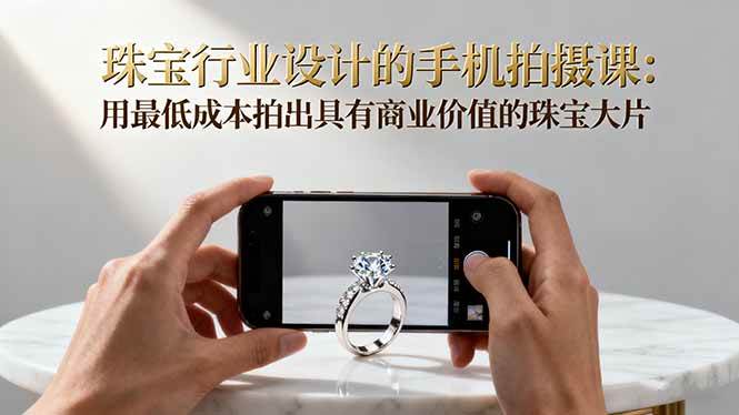 （16385期）珠宝行业设计的手机拍摄课：用最低成本拍出具有商业价值的珠宝大片！-来福网创