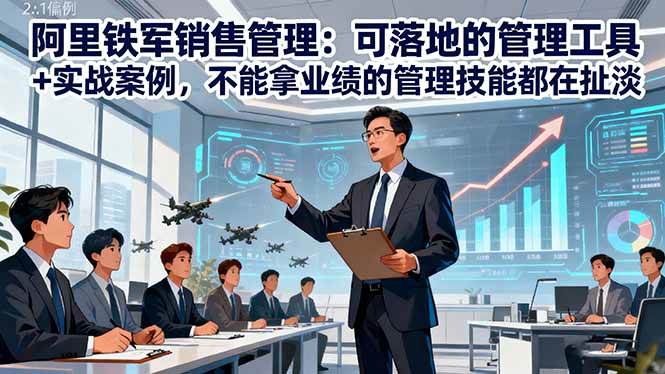（16436期）阿里铁军销售管理：可落地的管理工具+实战案例，不能拿业绩的管理都在扯淡-来福网创