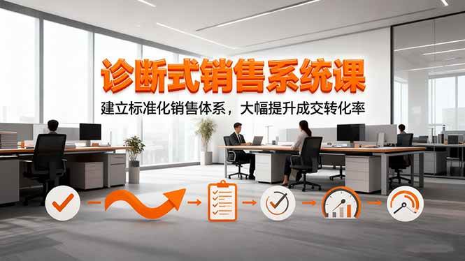 （16435期）诊断式销售系统课，建立标准化销售体系，大幅提升成交转化率-来福网创