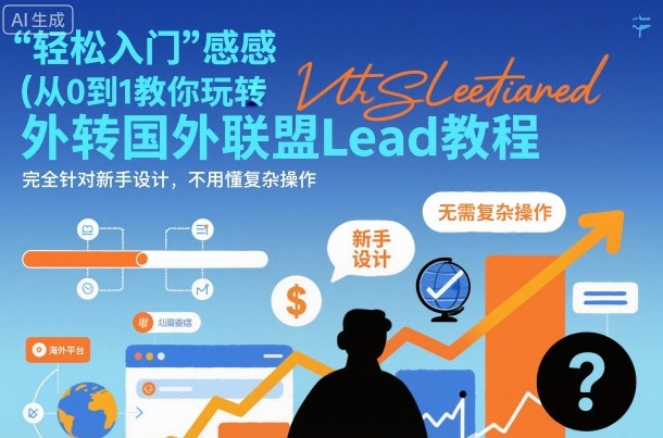 国外联盟賺美刀项目，从0到1教你玩转国外联盟Lead教程，纯新手可操作性100%-来福网创