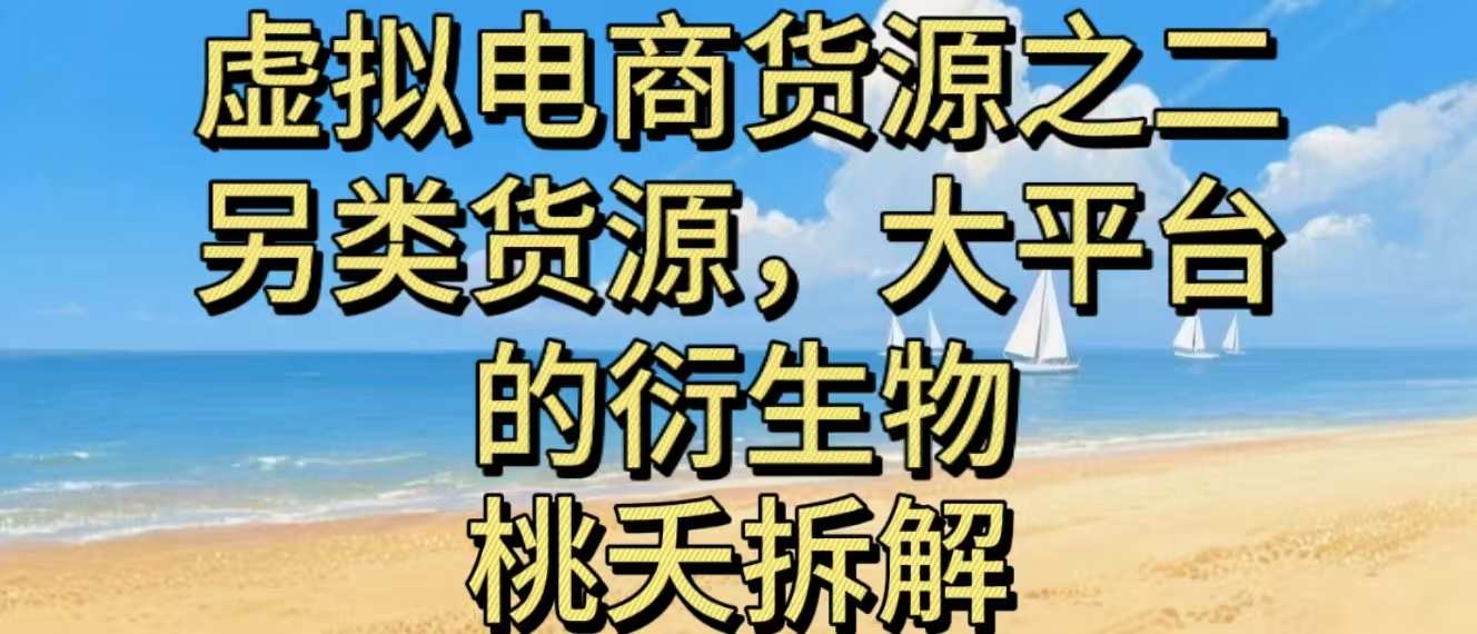 虚拟电商之二—另类的货源，大平台的衍生物-来福网创
