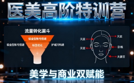 0-1000W医美高阶特训营课程，美学与商业双赋能-来福网创