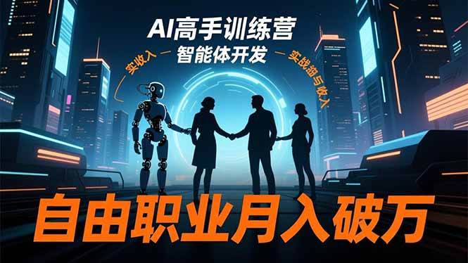 （16602期）AI高手训练营3.0，ChatGPT，Midjourney，智能体开发，自由职业月入破万-来福网创