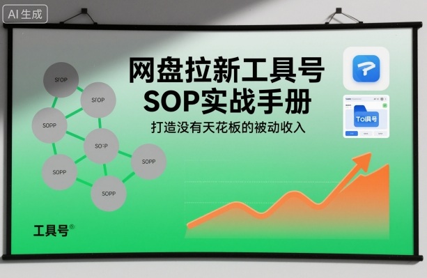 网盘拉新工具号SOP实战手册，打造没有天花板的被动收入-来福网创