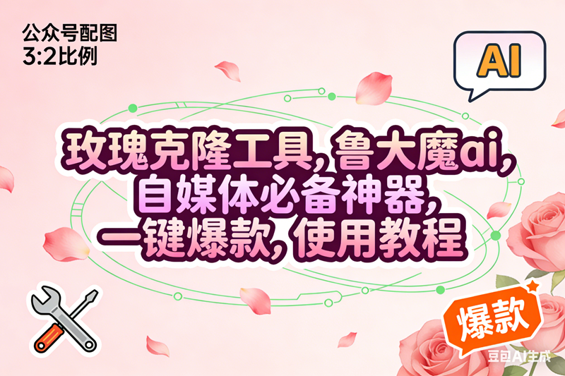 （16859期）玫瑰克隆，鲁大魔ai，自媒体必备神器，一键爆款工具，详细使用教程-来福网创