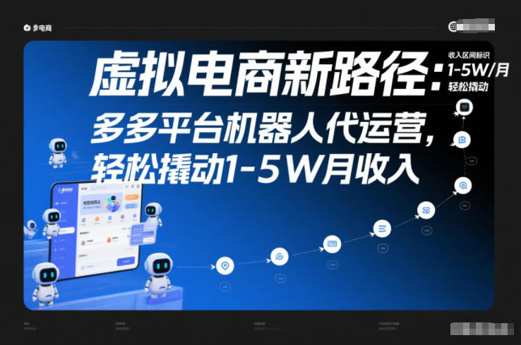 虚拟电商新路径：多多平台机器人代运营，轻松撬动1-5W月收入【揭秘】-来福网创