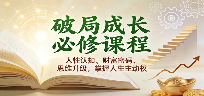破局成长必修课2.0：人性认知、财富密码、思维升级，掌握人生主动权-来福网创