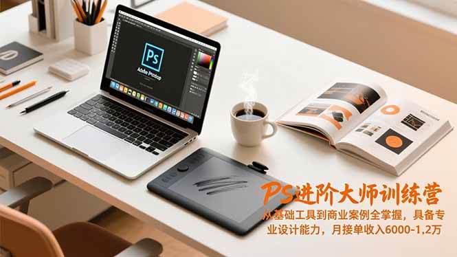 （16868期）PS进阶大师训练营，从基础工具到商业案例全掌握，具备专业设计能力，月接单收入6000-1.2万-来福网创